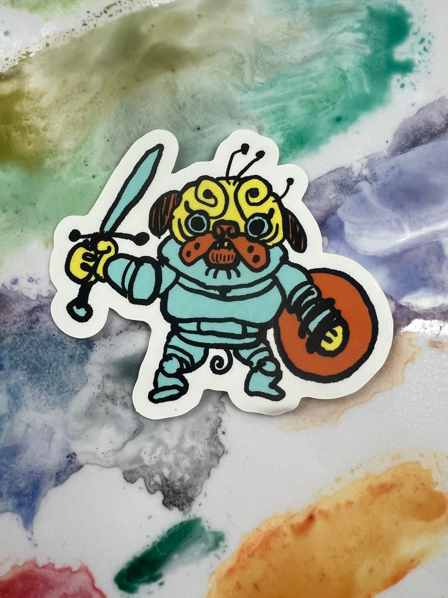 Pug Knight Sticker