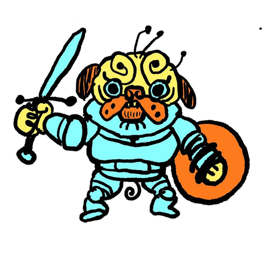 Pug Knight Sticker